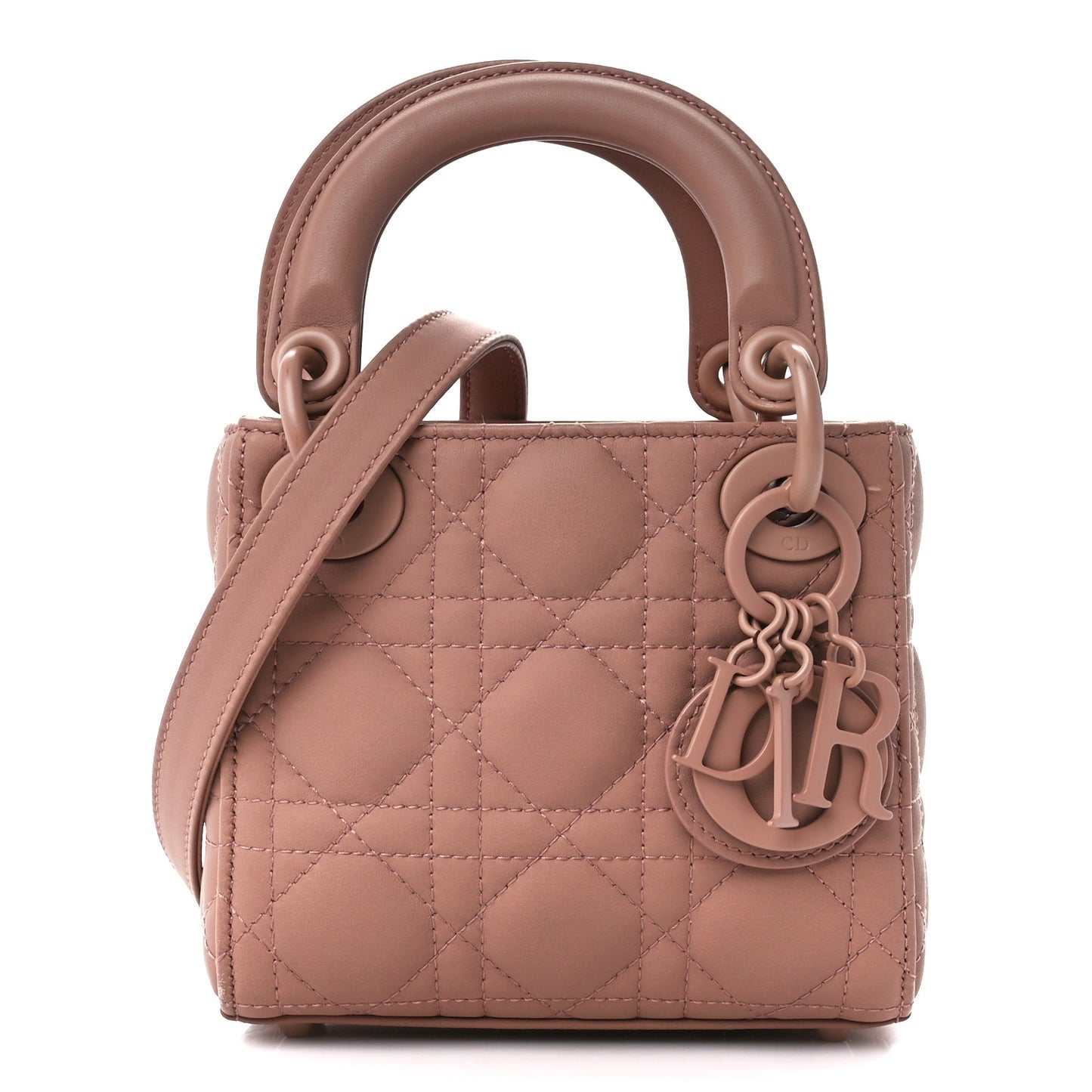 Ultra Matte Calfskin Cannage Micro Lady Dior Beige