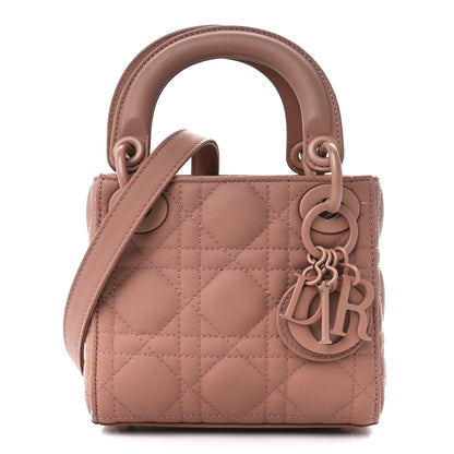 Christian Dior Ultra Matte Calfskin Cannage Micro Lady Dior Beige 1 of 11