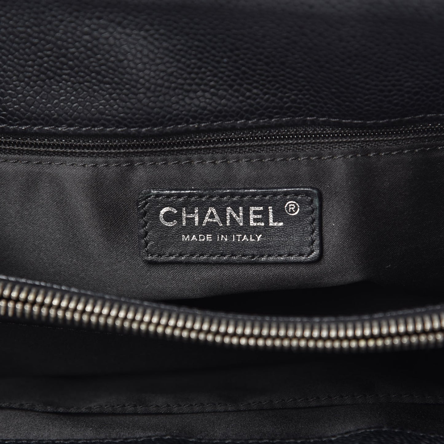 Caviar Quilted Grand Shopping Tote GST Black