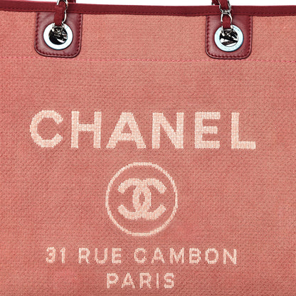 Chanel Canvas Small Deauville Tote Red 12 of 12