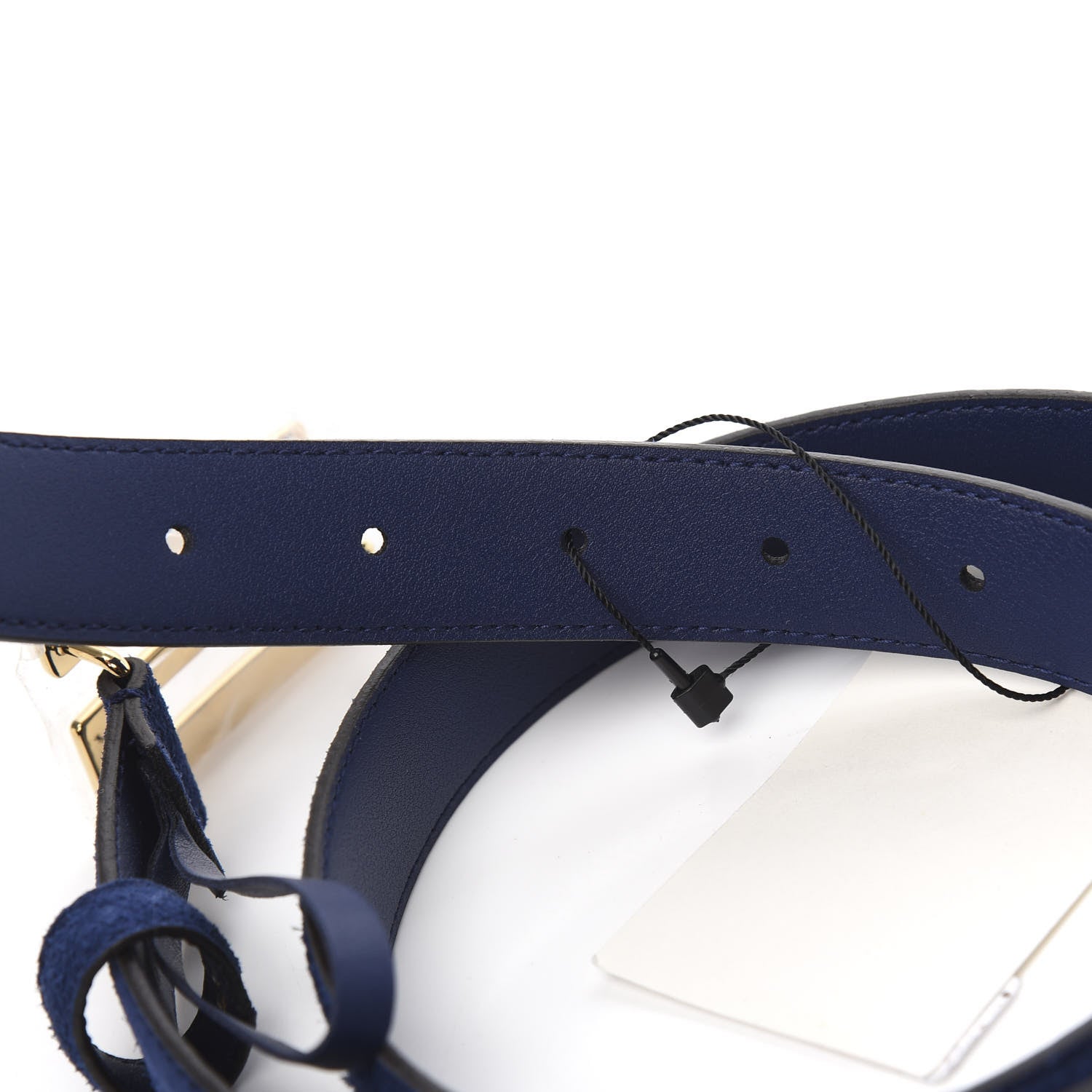 Gucci Suede Icaro G Cube 25mm Belt 80 32 Dark Navy 4 of 5