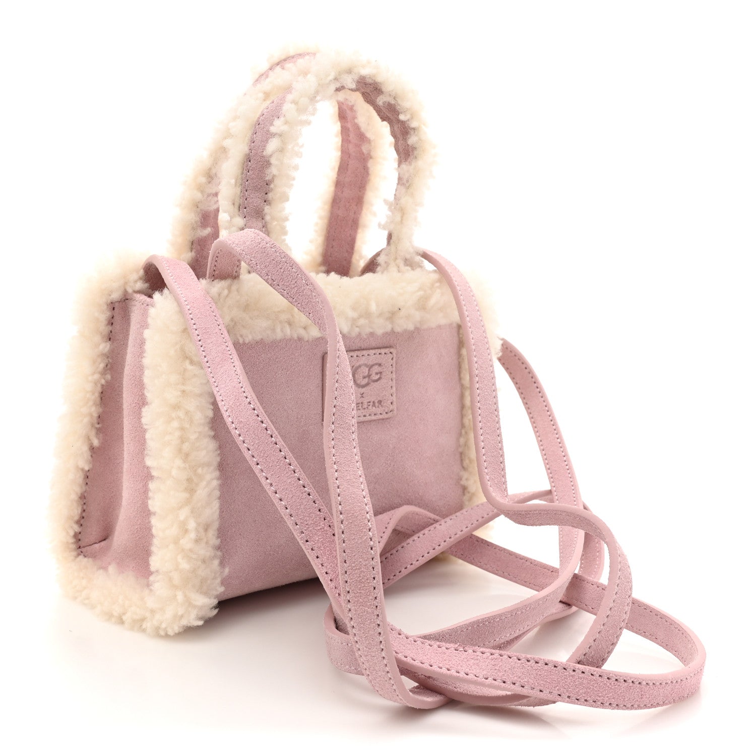 Telfar X UGG Suede Shearling Small Shopping Bag Pink 3 of 10