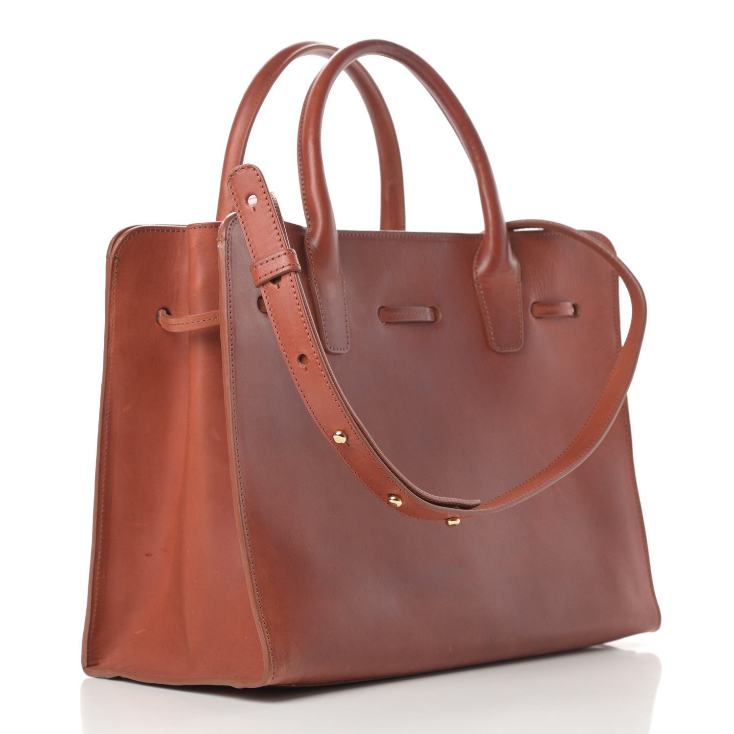 Mansur Gavriel Calfskin Sun Bag Brandy 3 of 16