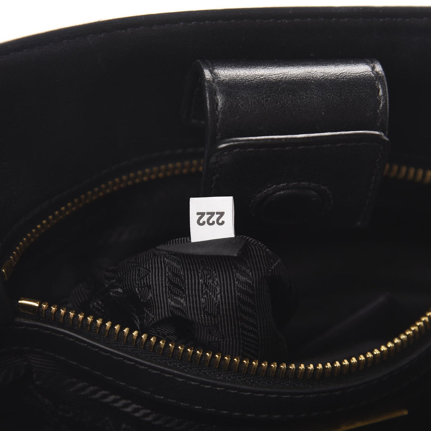Saffiano Soft Calfskin Small Zippered Tote Black