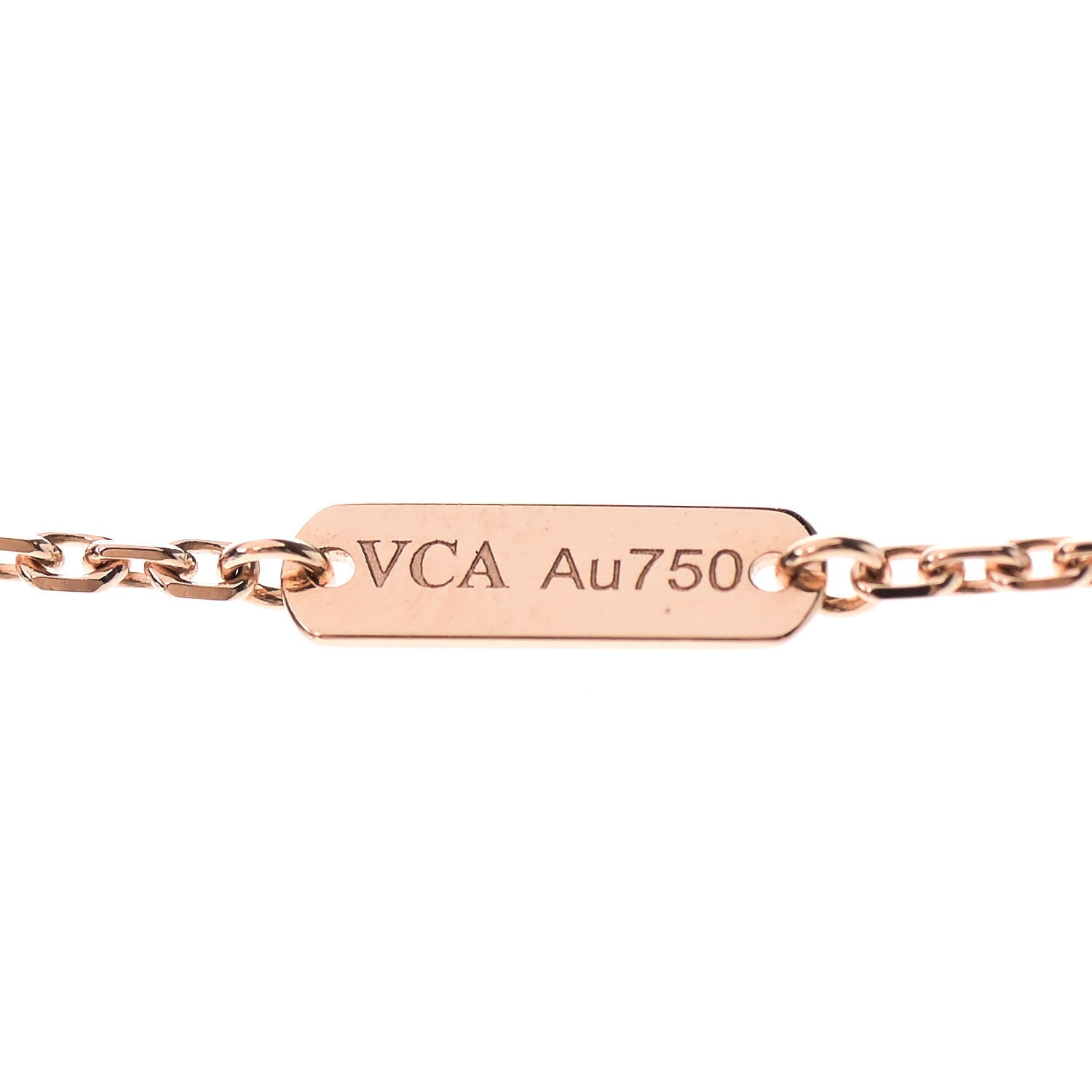 Van Cleef & Arpels 18K Rose Gold Gray Mother of Pearl Vintage Alhambra Pendant Necklace 5 of 7
