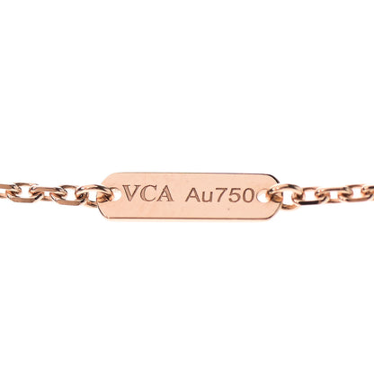 Van Cleef & Arpels 18K Rose Gold Gray Mother of Pearl Vintage Alhambra Pendant Necklace 5 of 7