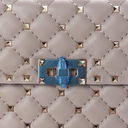 Valentino Garavani Lambskin Medium Rockstud Spike Shoulder Bag Poudre 7 of 9