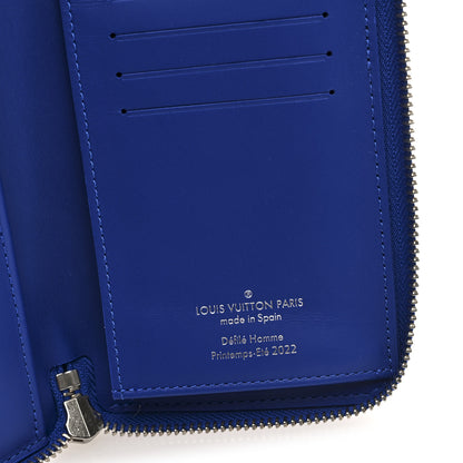 Louis Vuitton Taurillon Illusion Zippy Vertical Wallet Bleu Rose 6 of 7