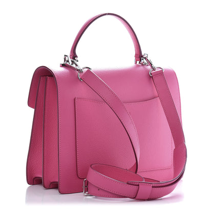 MCM Grained Calfskin Medium Patricia Park Avenue Satchel Sugar Pink 3 of 10