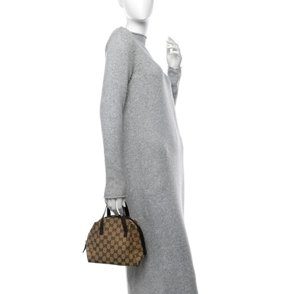 Gucci Monogram Calfskin Large Balthus Cosmetic Pouch Beige Ebony Cocoa 2 of 10
