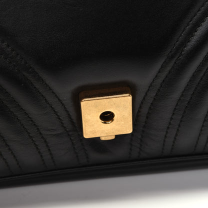 Gucci Calfskin Matelasse Medium GG Marmont Shoulder Bag Black 13 of 15