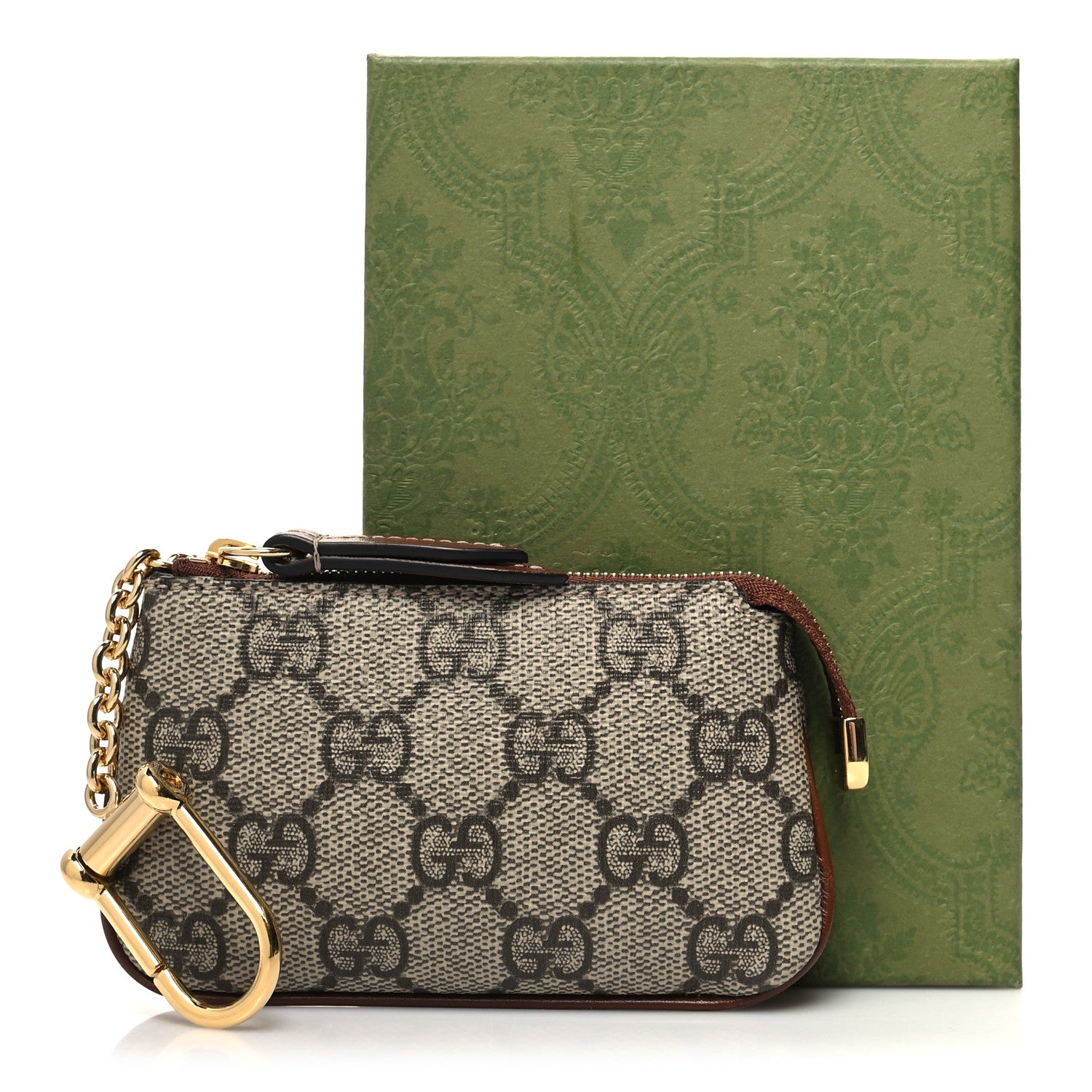 Gucci GG Supreme Monogram Key Case Beige Ebony Cuir 11 of 11