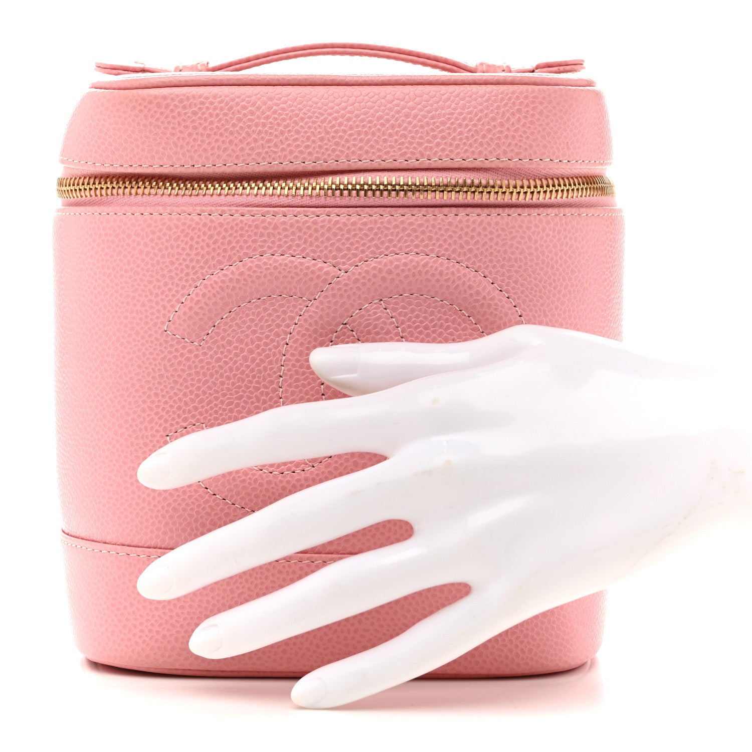 Chanel Caviar Vanity Cosmetic Case Pink 2 of 11