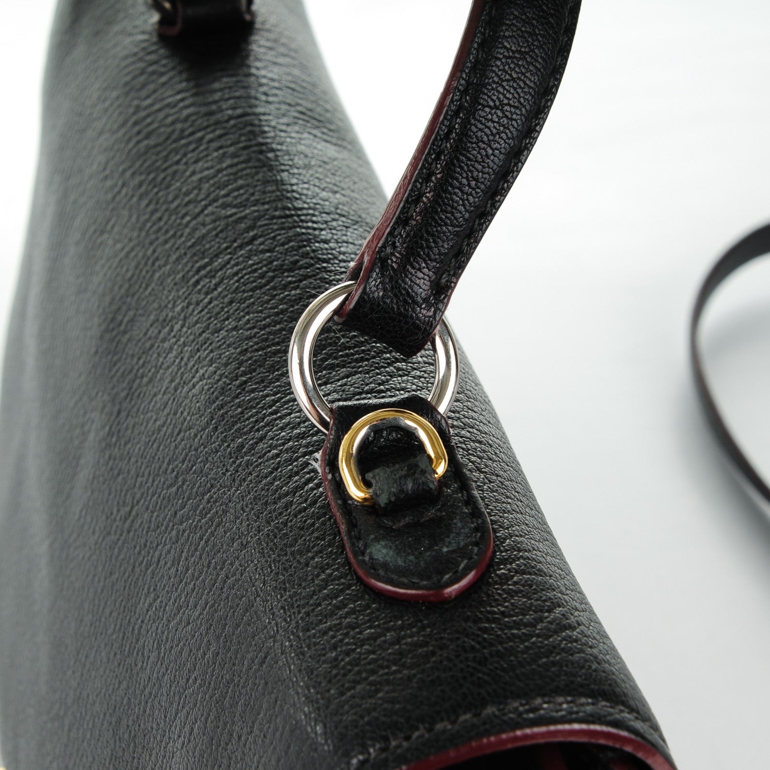 Miu Miu Goatskin Madras Shoulder Bag Nero Black 9 of 14