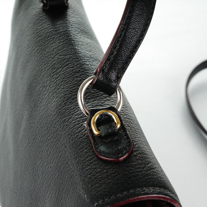 Miu Miu Goatskin Madras Shoulder Bag Nero Black 9 of 14