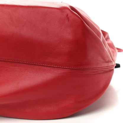 Saint Laurent Lambskin Teddy Drawstring Bag Eros Red 8 of 10
