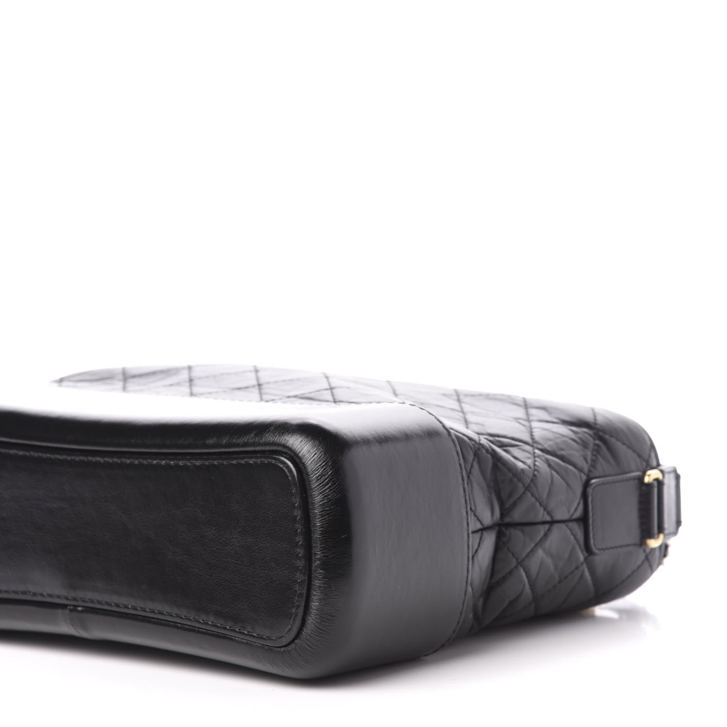 Aged Calfskin Quilted Medium Gabrielle Hobo Black