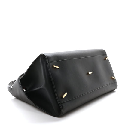 Salvatore Ferragamo Calfskin Large Hug Soft Bag Black Flame Red 4 of 9