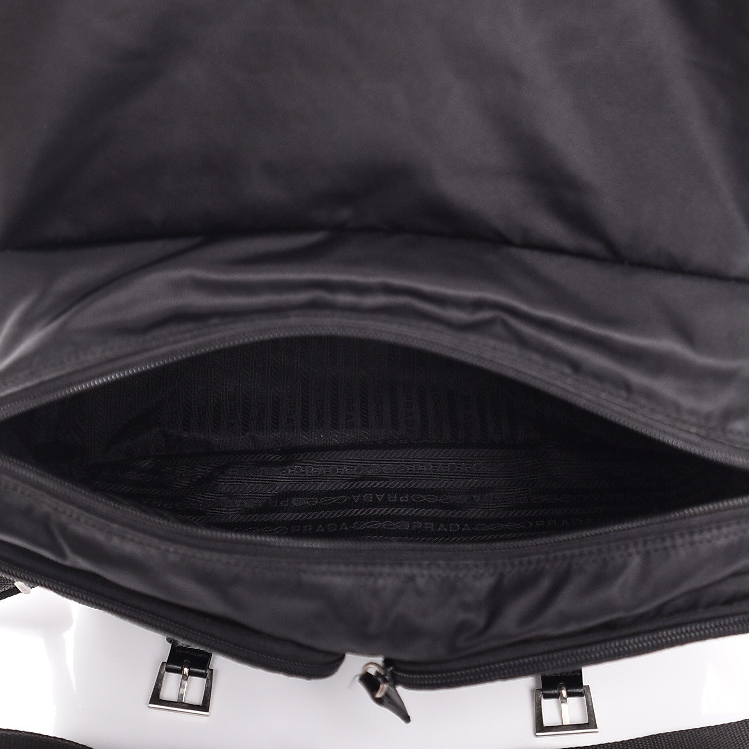 Prada Nylon Vela Messenger Bag Black 5 of 18