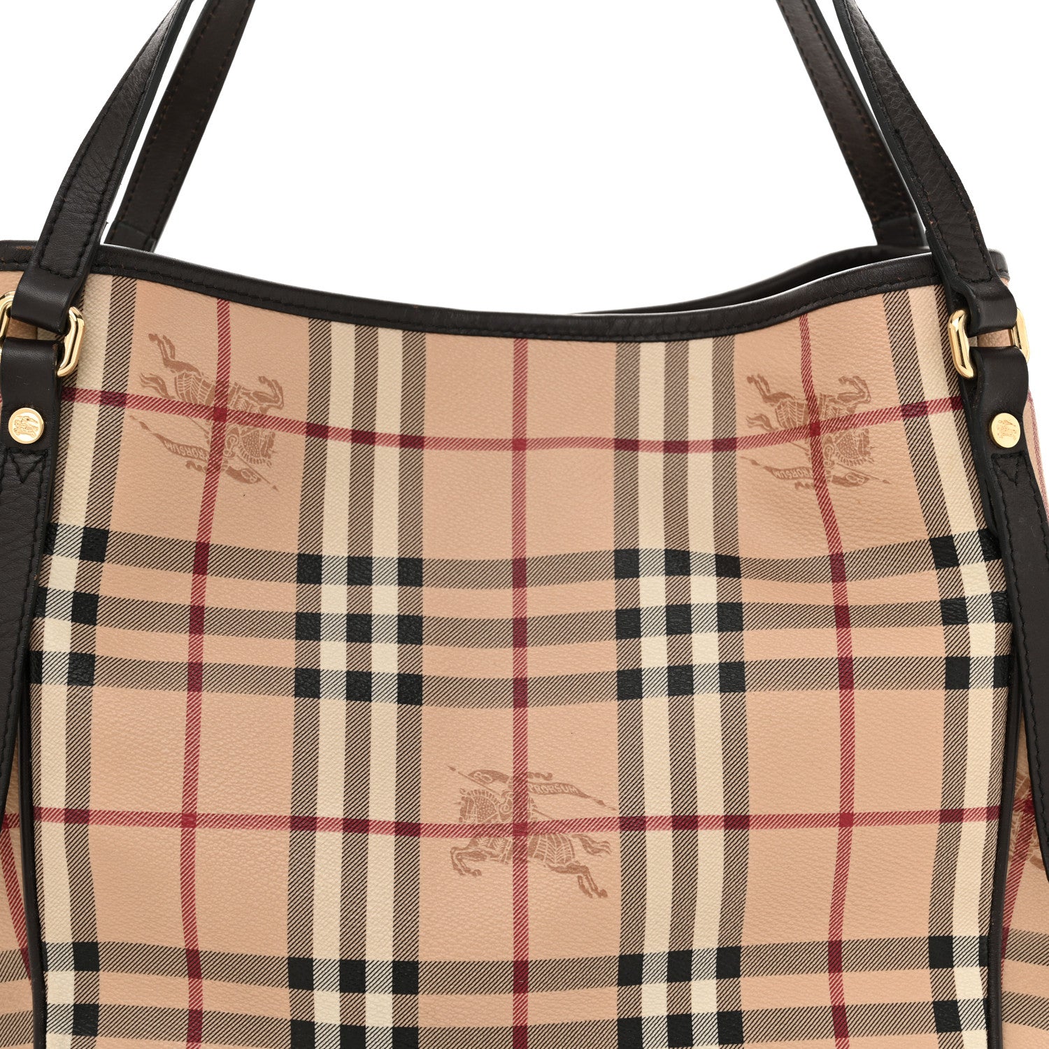 Burberry Haymarket Check Small Canterbury Tote Chocolate 8 of 16