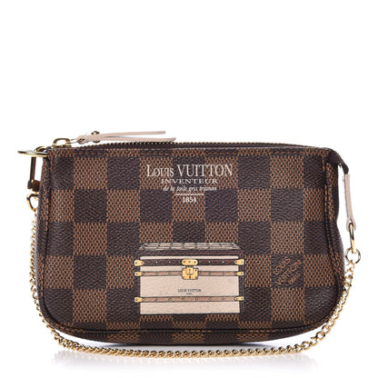 Louis Vuitton Damier Ebene Trunks and Locks Mini Pochette Accessories 1 of 7