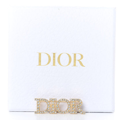 Christian Dior Metal Crystal Dio(r)evolution Brooch Gold 4 of 4