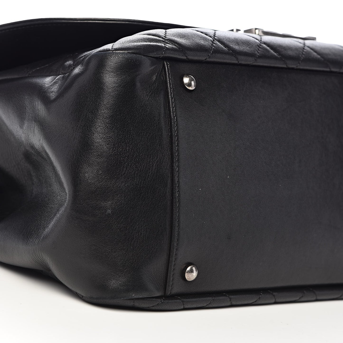 Lambskin Quilted Large Antik Boy Flap Black
