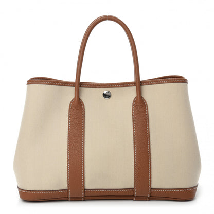 Hermes Toile Negonda Garden Party 30 TPM Tote Gold 1 of 11