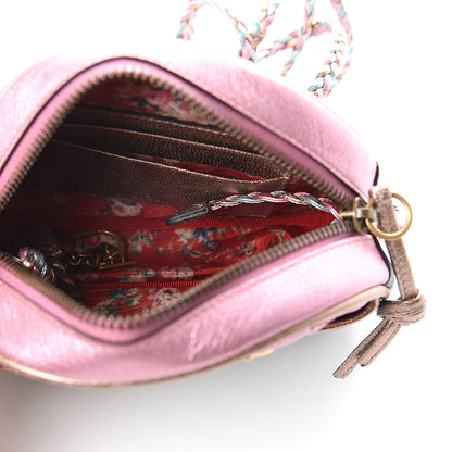 Gucci Laminated Nappa Trapuntata Mini Zumi Dome Shoulder Bag Rosa Lago Rame 4 of 8