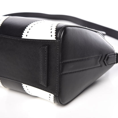 Givenchy Calfskin Brogue Mini Antigona Black White 6 of 11
