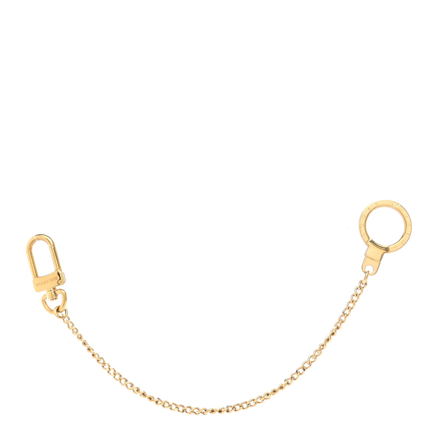 Metal Pochette Extender Key Ring Chain Gold