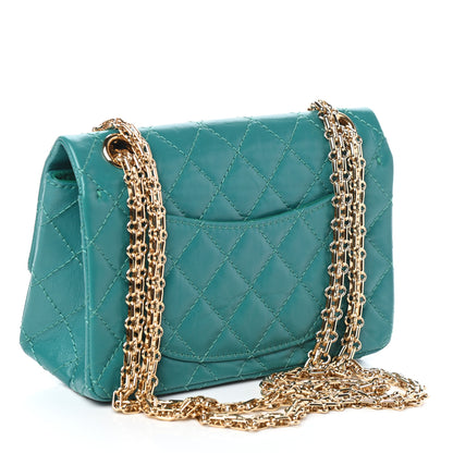 Chanel Aged Calfskin Quilted 2.55 Reissue Mini Flap Green 3 of 10