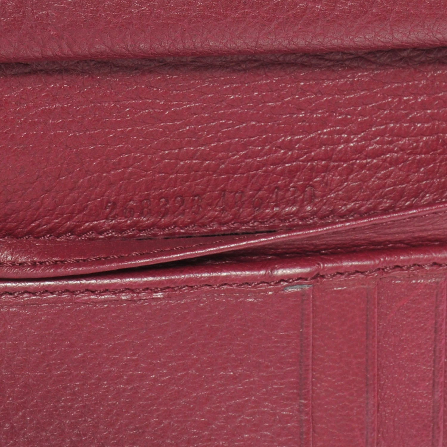 Gucci Calfskin Soho Compact Wallet Bordeaux 7 of 7