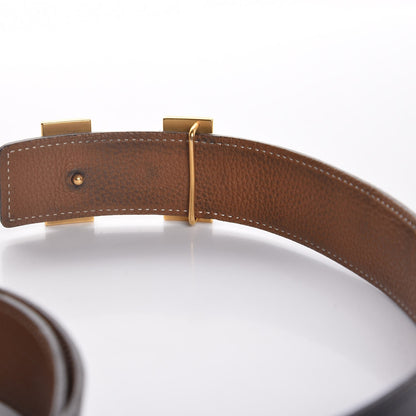 Hermes Box Togo 32mm H Belt 90 Black Gold 4 of 11