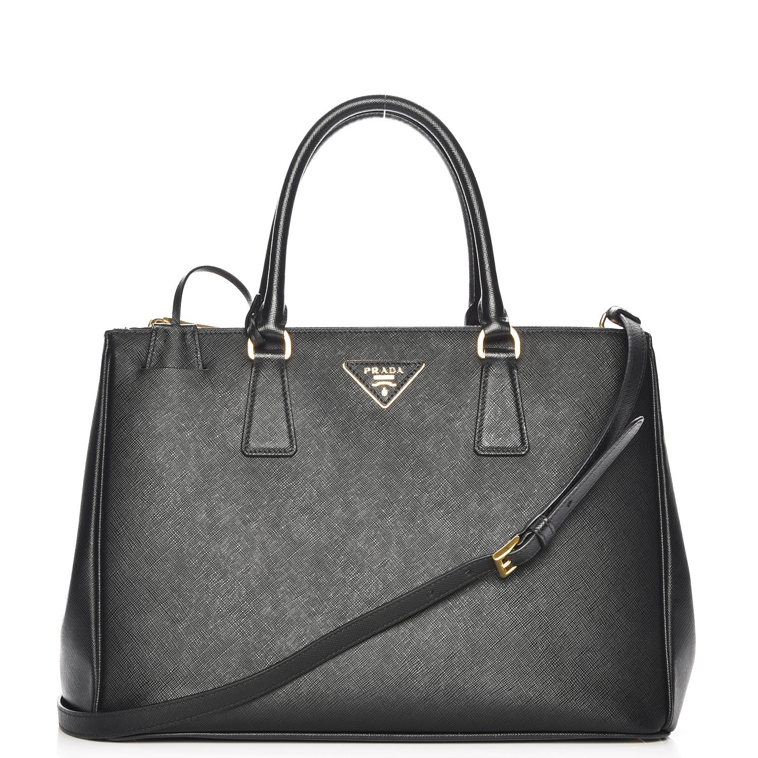 Prada Saffiano Medium Galleria Double Zip Tote Black 1 of 7