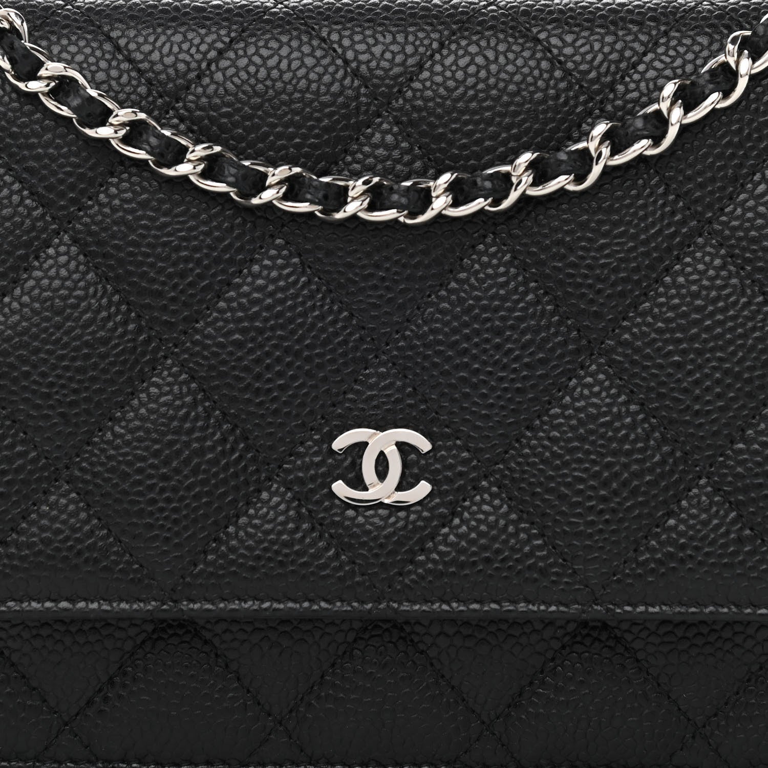 Chanel Caviar Quilted Wallet On Chain WOC Black 9 of 12