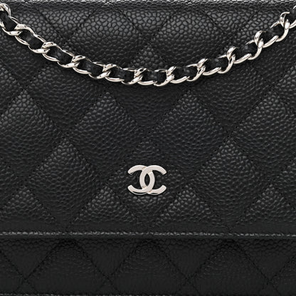 Chanel Caviar Quilted Wallet On Chain WOC Black 9 of 12