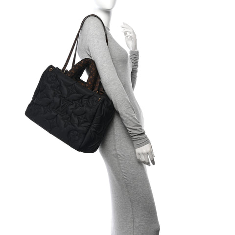 Econyl Monogram Pillow Giant Onthego MM Black