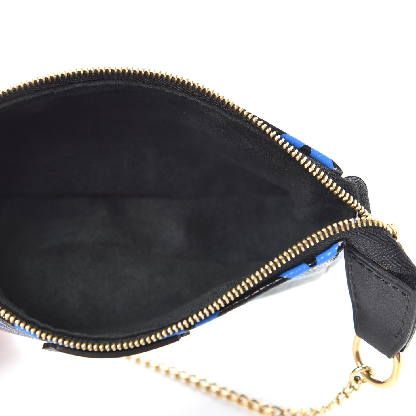 Colored Monogram Mini Pochette Accessories Blue Black