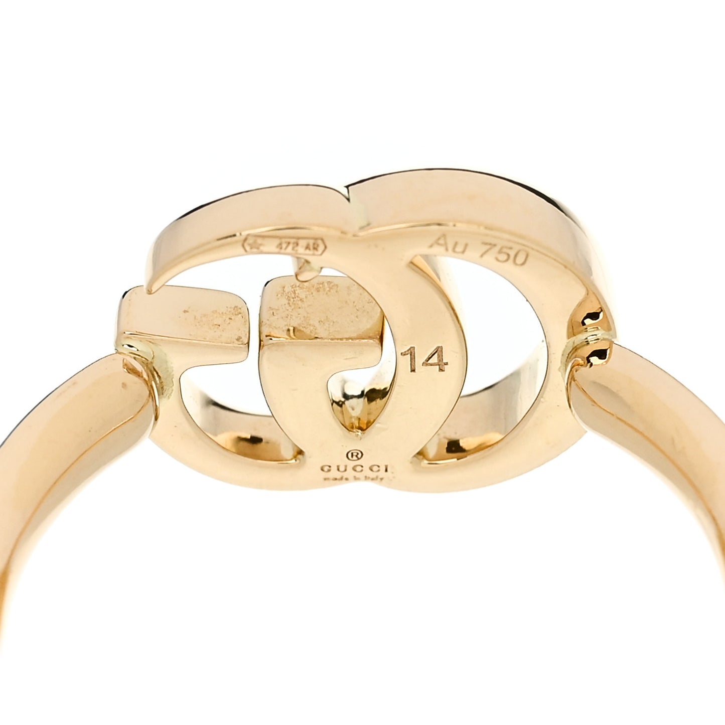 18K Yellow Gold Running GG Ring 53 6.5