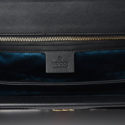 Gucci Suede Patent GG Web Medium Ophidia Chain Shoulder Bag Black 6 of 11