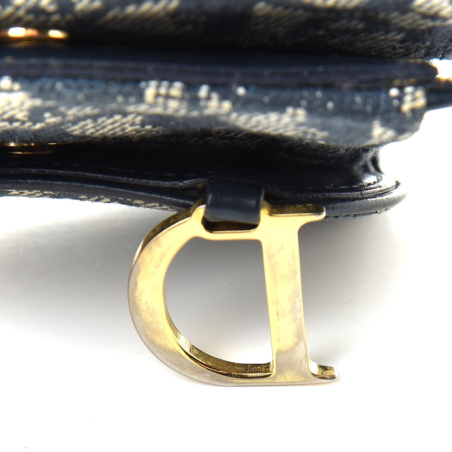 Christian Dior Monogram Compact Saddle Wallet Blue 10 of 10