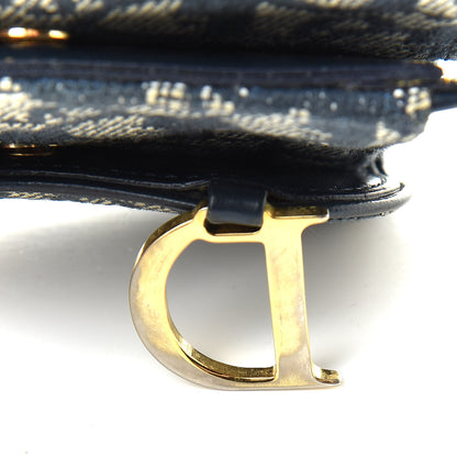 Christian Dior Monogram Compact Saddle Wallet Blue 10 of 10