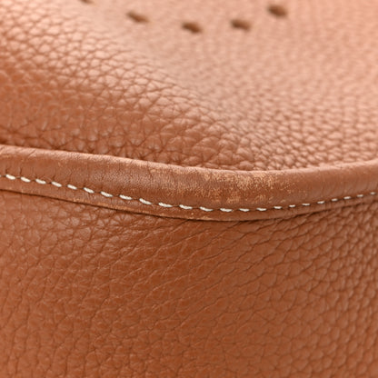 Hermes Taurillon Clemence Evelyne III PM Gold 13 of 14