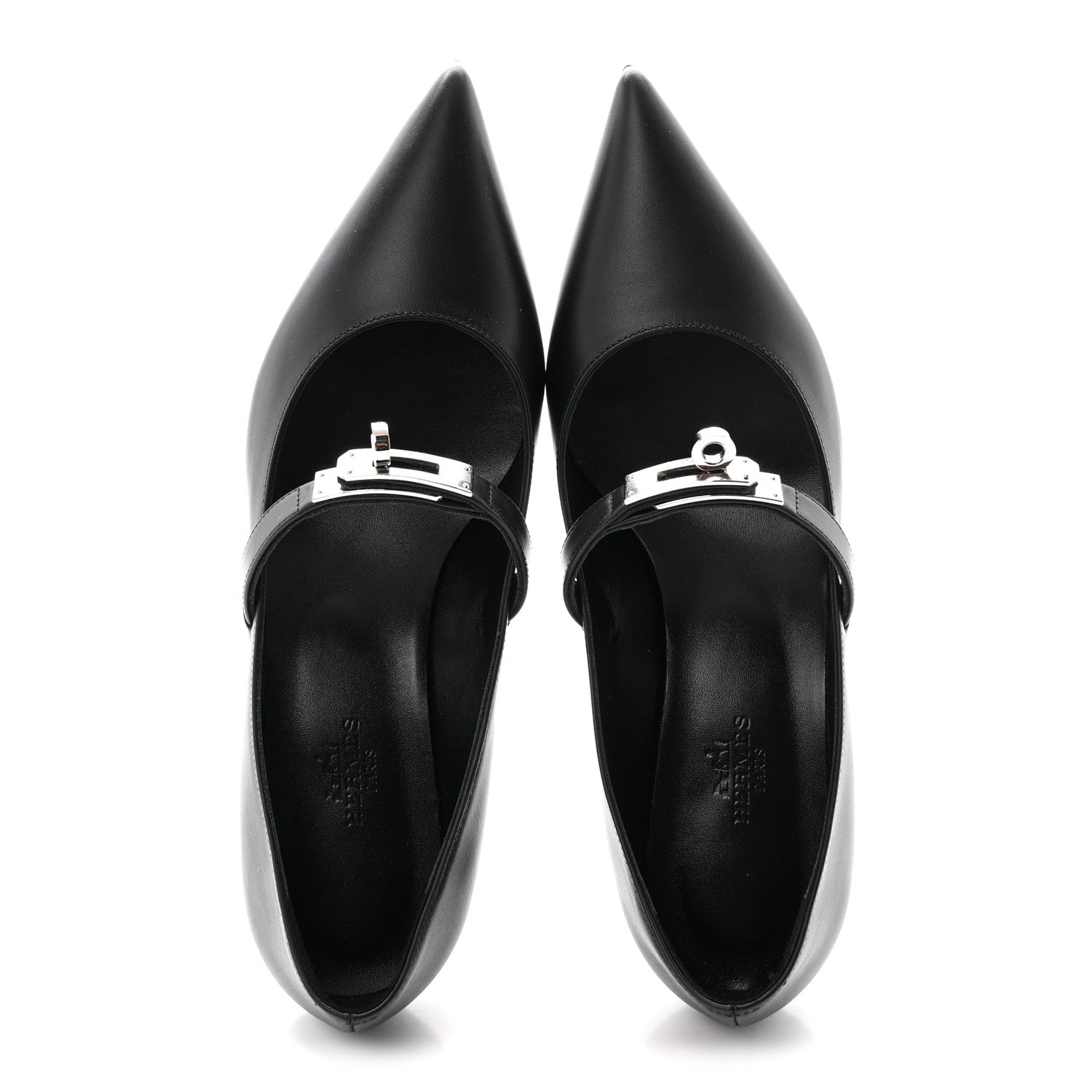 Hermes Calfskin Kiara 40 Pumps 36 Black 2 of 9