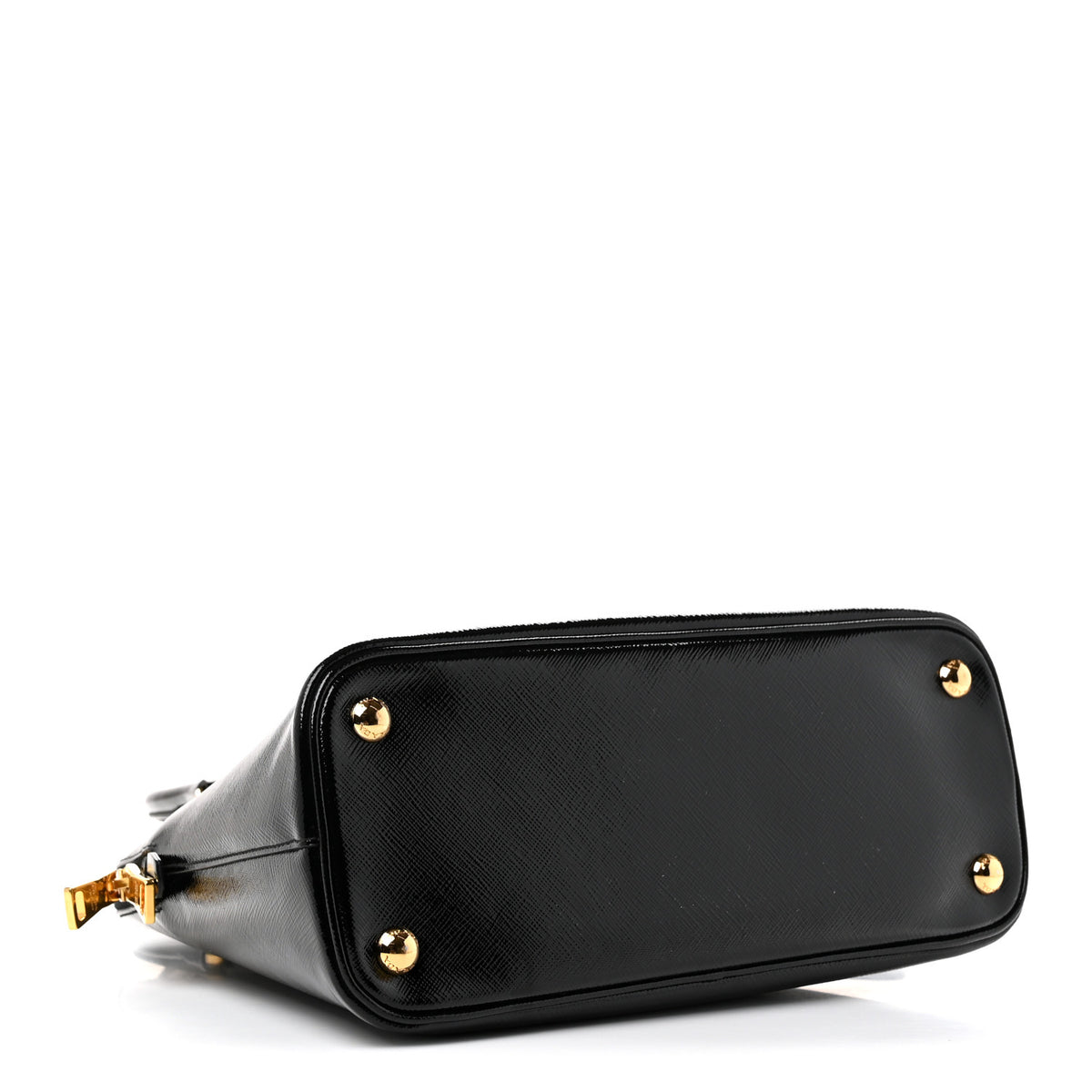 Saffiano Vernice Small Dome Tote Black