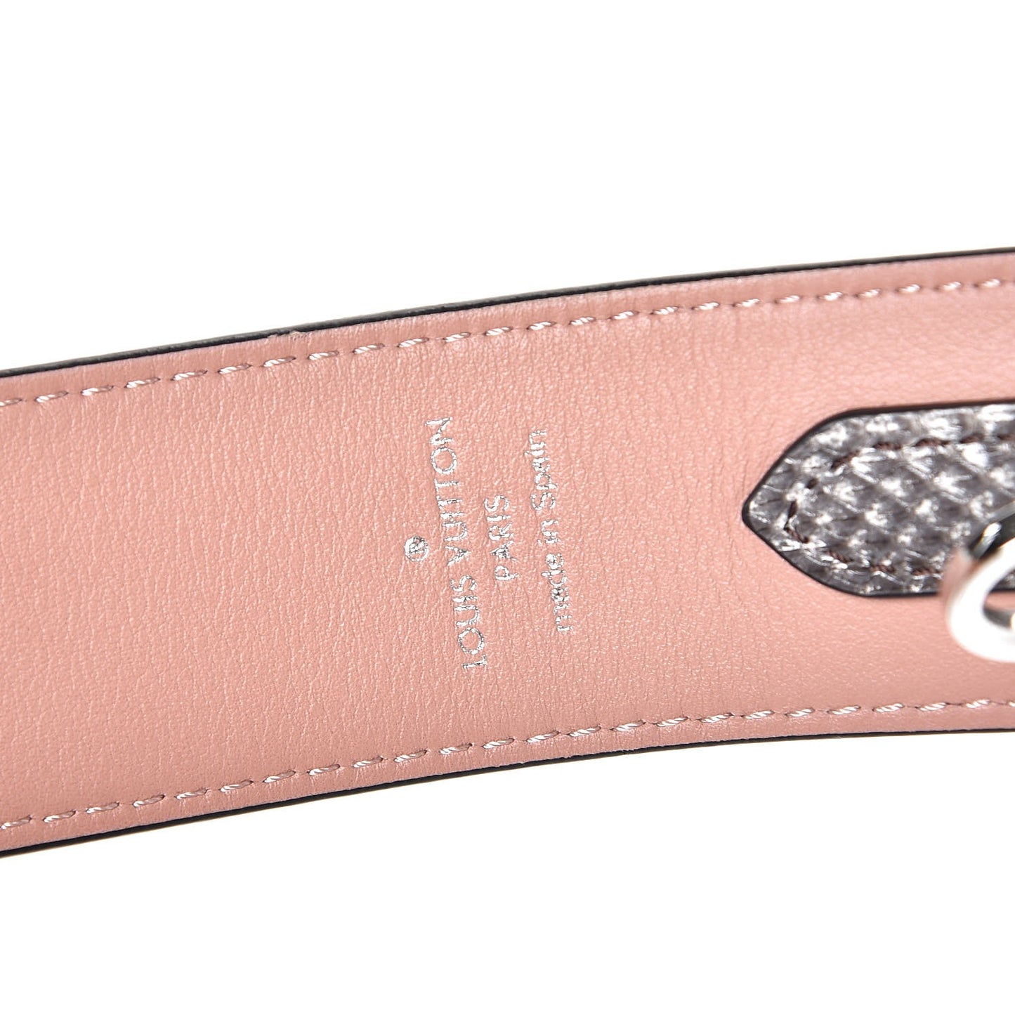Python Calf Bandouliere Shoulder Strap Natural