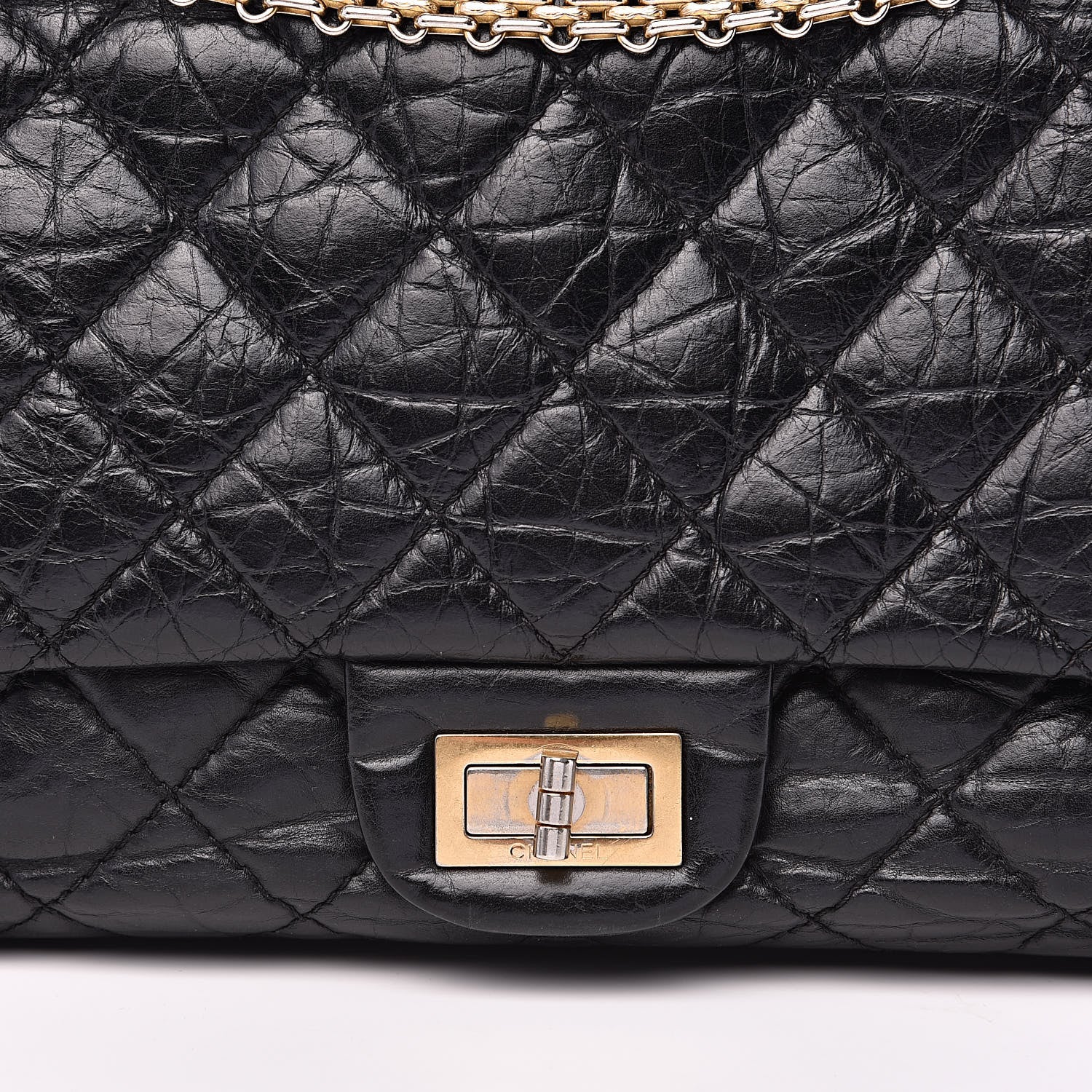 Chanel Aged Calfskin Quilted 2.55 Reissue 227 Flap Black 12 of 19