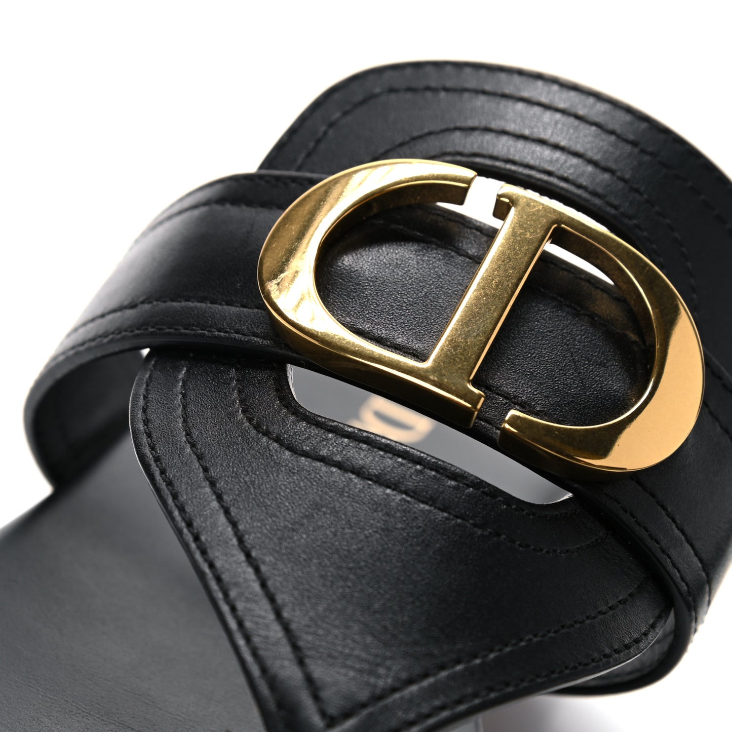 Calfskin 30 Montaigne Thong Sandals 37 Black