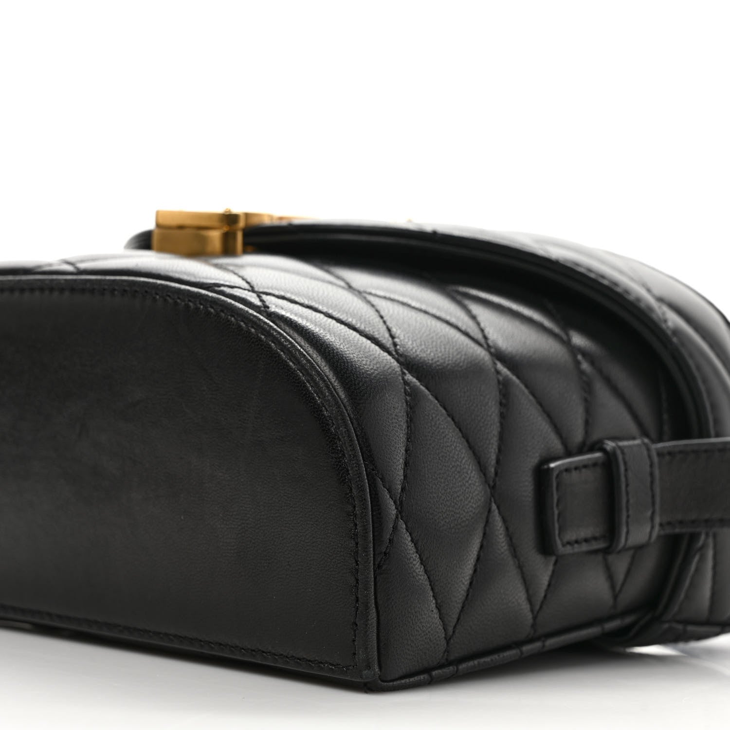 Saint Laurent Lambskin Quilted Camera Crossbody Flap Bag Black 7 of 9